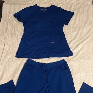 Royal blue Grey’s anatomy scrub set